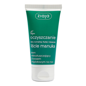 Ziaja, liście manuka, krem mikrozłuszczający z kwasem migdałowym na noc, 50ml