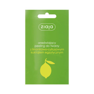 Ziaja limonkowo-cytrusowy orzeźwiający peeling do twarzy, saszetka 7ml