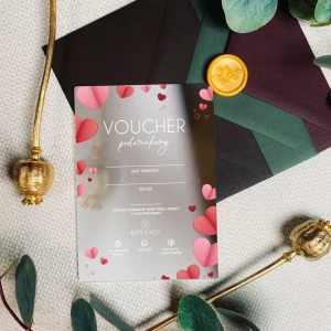 Voucher podarunkowy LUSTRZANY srebrny lub złoty WZÓR 940