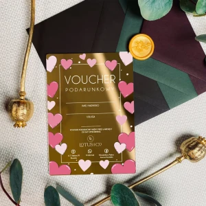 Voucher podarunkowy LUSTRZANY srebrny lub złoty WZÓR 939