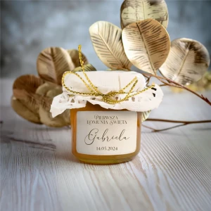 Miód wielokwiatowy z personalizowaną etykietą wzór 4