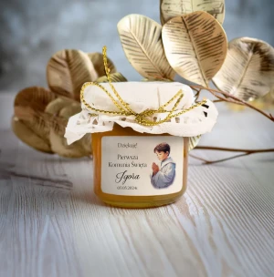 Miód wielokwiatowy z personalizowaną etykietą wzór 6