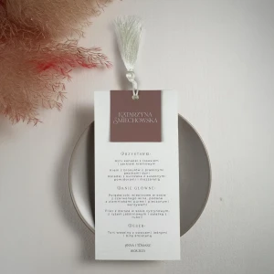 menu papierowe 2w1 ( menu + winietka) wzór 1