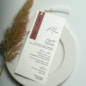 menu papierowe 2w1 ( menu + winietka) wzór 2