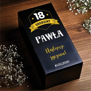 Spersonalizowane pudełko na urodziny- Wzór 1