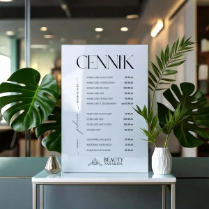 Pleksowy Cennik z logo - czarny lub biały wzór 8