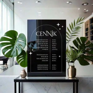 Pleksowy Cennik z logo - czarny lub biały wzór 6