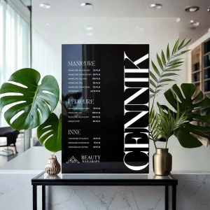 Pleksowy Cennik z logo - czarny lub biały wzór 4
