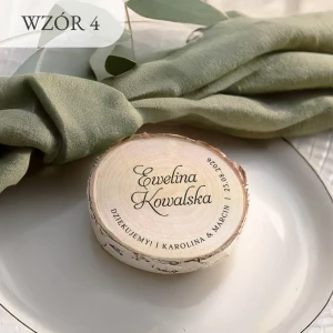 winietka na plastrze brzozy- wzór 4 z opcją magnesu