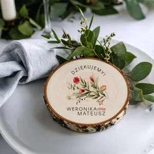 Magnesy na plastrze brzozy- podziękowania dla gości WZÓR 7