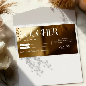 Voucher podarunkowy LUSTRZANY srebrny lub złoty w owijce WZÓR 944