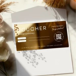 Voucher podarunkowy LUSTRZANY srebrny lub złoty w owijce WZÓR 942