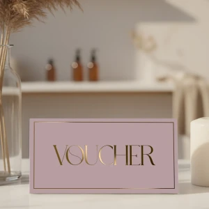 Papierowy voucher podarunkowy z złoceniem WZÓR 958