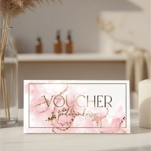 Papierowy voucher podarunkowy z złoceniem WZÓR 962