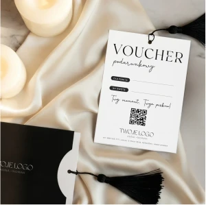 Papierowy voucher premium z chwostem w folderze- WZÓR 967