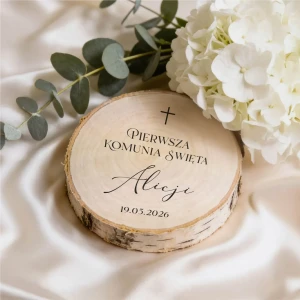 Magnesy na plastrze brzozy- podziękowanie dla gości z okazji Komunii wzór 3