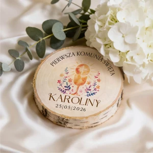 Magnesy na plastrze brzozy- podziękowanie dla gości z okazji Komunii wzór 15