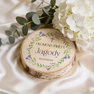 Magnesy na plastrze brzozy- podziękowanie dla gości z okazji Komunii wzór 14