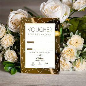 Voucher podarunkowy, lustrzany do różnych działalności usługowych - wzór 918