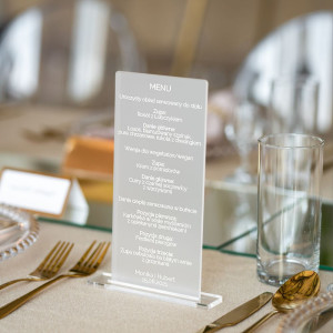 MENU na stoły satynowe plexi- Wersja 1