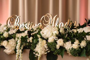 Lustrzany napis na Stół- Państwo Młodzi