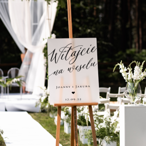 Satynowa tablica powitalna WZÓR 10
