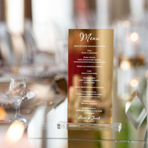 MENU na stoły lustrzane ZŁOTE- Wersja 5