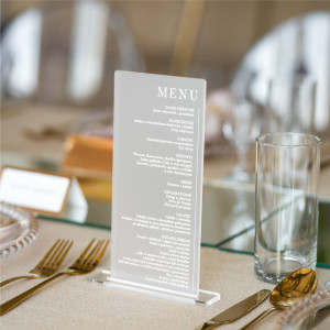 MENU na stoły satynowe plexi- Wersja 4