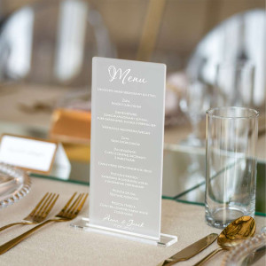 MENU na stoły satynowe plexi- Wersja 5