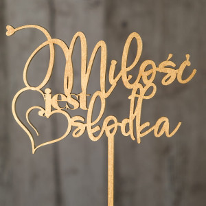 Topper - Miłość jest słodka - wzór 2