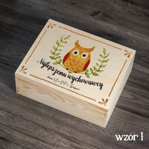Pudełko dla nauczyciela duże z wyciąganymi przegródkami