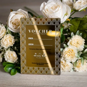 Voucher podarunkowy LUSTRZANY złoty lub srebrny WZÓR 926