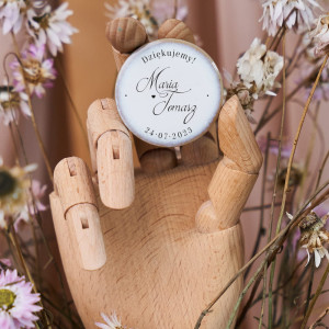 Magnesy ceramiczne - podziękowania dla gości - okrągłe - wzór 8