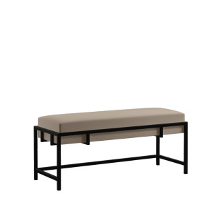 Czarna ławka w stylu glamour 80cm GLAM
