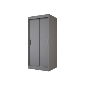 Szafa Przesuwna 90x200cm Antracyt Ciemna Szafa Przesuwna