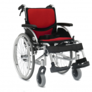 Wózek inwalidzki aluminiowy Ergonomic. Ultralekki. Kolor: Srebrny metalic