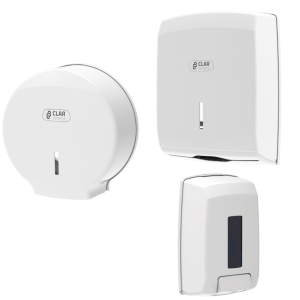 BIAŁY ZESTAW I-NOVA DOZOWNIK MYDŁA PODAJNIKI RĘCZNIKÓW I PAPIERU