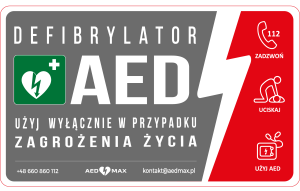 Tablica AED kierunkowa Lewa/Prawa