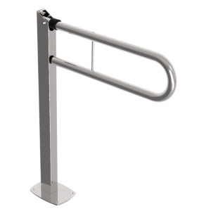 Podpora uchylna 60 cm na statywie, mocowana do podłogi INOX