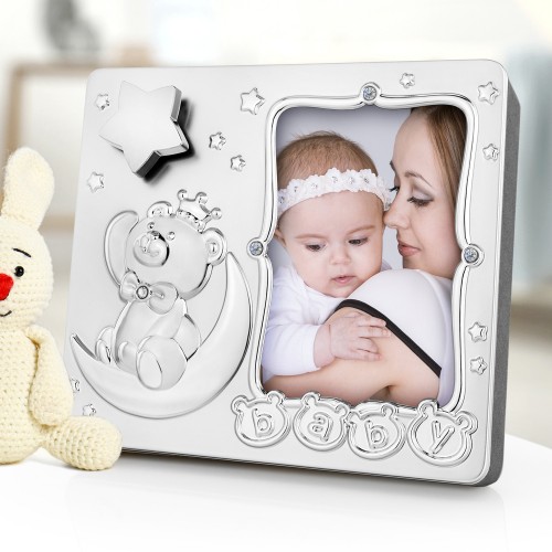 Ramka na zdjęcie posrebrzana z pozytywką - Zawsze przy Tobie