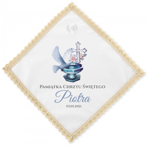Szatka do chrztu z nadrukiem - Chrzcielnica