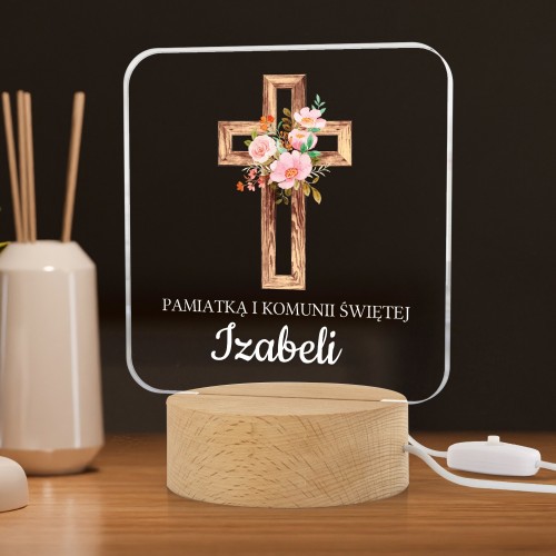 Lampka LED z nadrukiem na komunię dla dziecka - Modlitwa