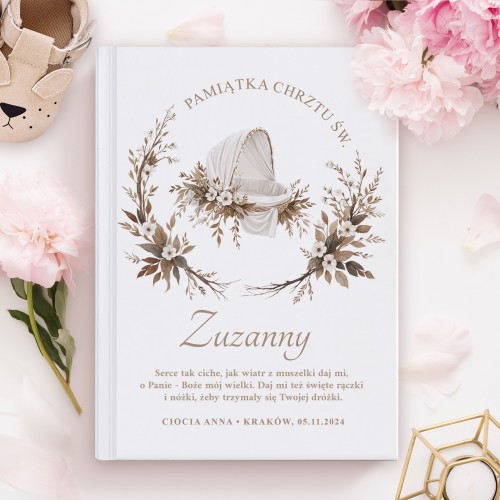 Biblia dla dzieci z nadrukiem na chrzest dla dziewczynki - Modlitwa