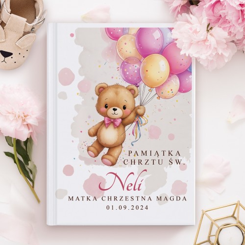 Biblia dla dzieci z nadrukiem na chrzest dla dziewczynki - Dziecięca radość