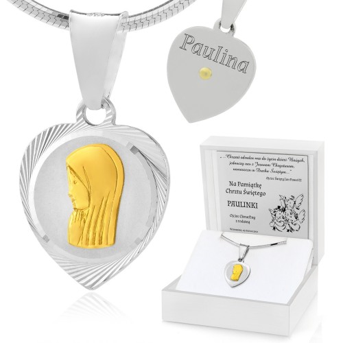 Srebrny medalik z łańcuszkiem pr. 925 z grawerem - Odradzenie