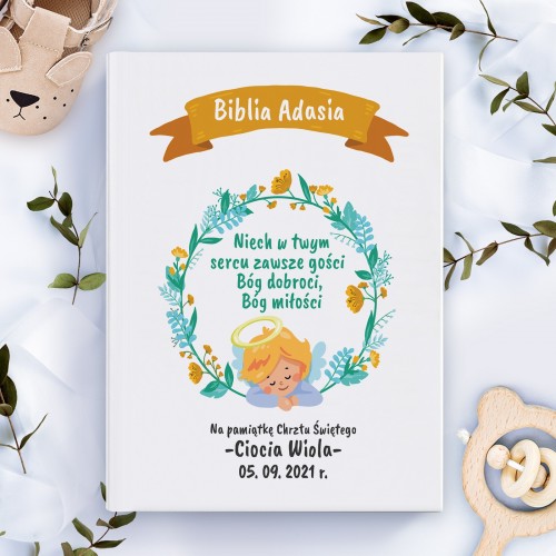 Biblia w obrazkach dla najmłodszych z personalizowaną okładką - Harmonia