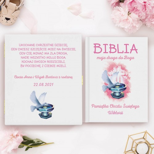 Biblia dla dzieci w pudełku na pamiątkę chrztu - Moja Droga do Boga