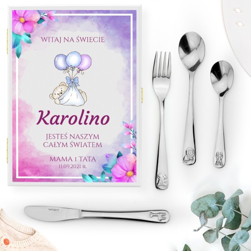 Sztućce dla dzieci z grawerem - Witaj Mała