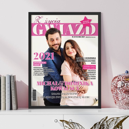 Okładka magazynu ze zdjęciem na 20 rocznicę ślubu - Zakochani