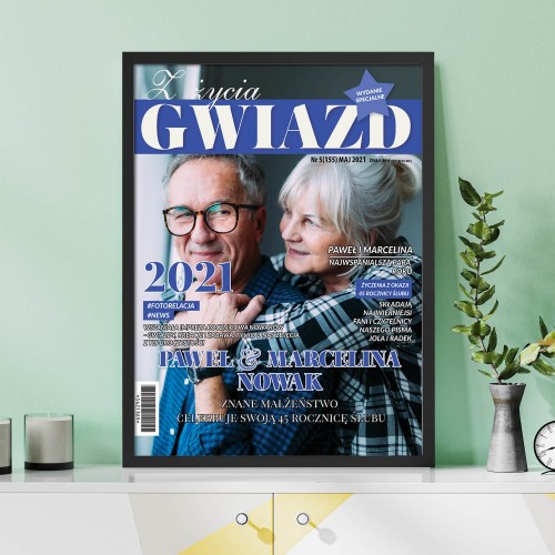 Okładka magazynu ze zdjęciem na 45 rocznicę ślubu - Bliskość
